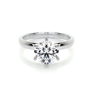 2.0 CT Round Solitaire CVD E/VS2 Diamond Engagement Ring 1