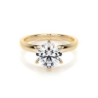 2.0 CT Round Solitaire CVD E/VS2 Diamond Engagement Ring 7