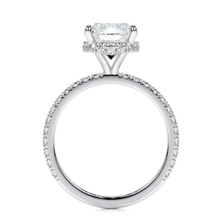 2.0 CT Cushion Hidden Halo CVD E/VS1 Diamond Engagement Ring 5