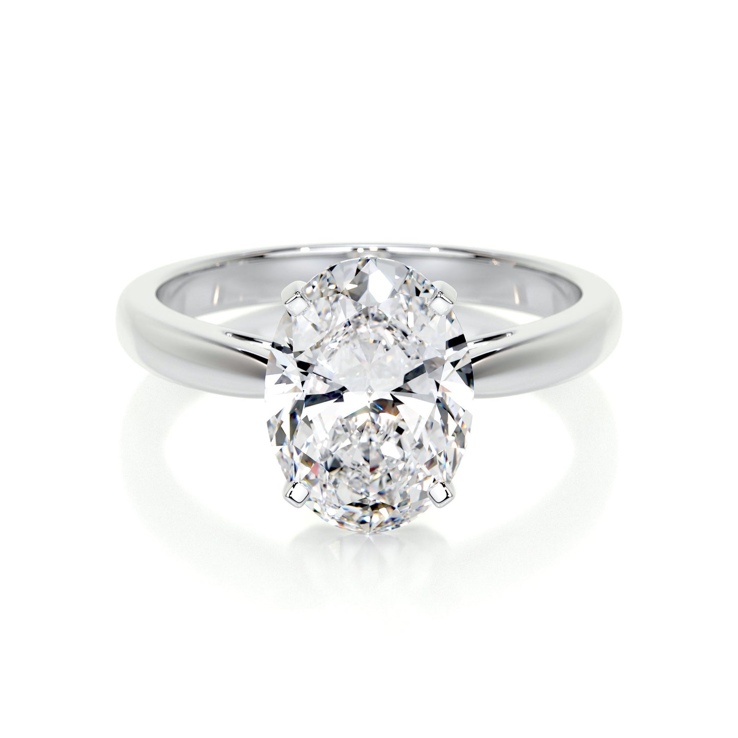 2.0 CT Oval Solitaire CVD G/VS2 Diamond Engagement Ring 1