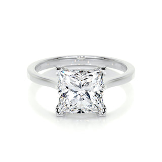 3.0 CT Princess Solitaire CVD F/VS2 Diamond Engagement Ring 1