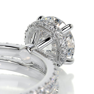 1.25 CT Round Hidden Halo CVD F/VS Diamond Bridal Ring Set 5