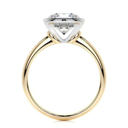 3.0 CT Round Bezel CVD F/SI1 Diamond Engagement Ring 11
