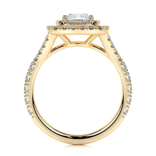 1.0 CT Cushion Double Halo CVD D/VS1 Diamond Engagement Ring 13