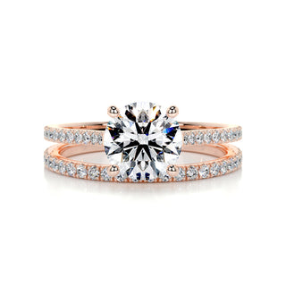 1.50 CT Round Solitaire CVD F/VS Diamond Bridal Ring Set 12