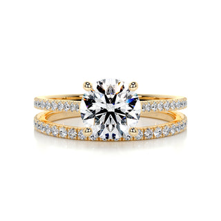 1.50 CT Round Solitaire CVD F/VS Diamond Bridal Ring Set 7