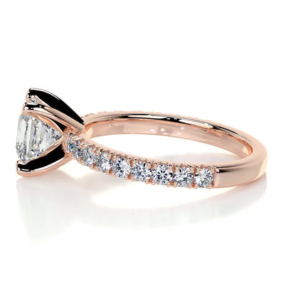 1.0 CT Princess Solitaire CVD D/VS1 Diamond Engagement Ring 16