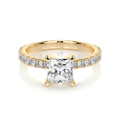 1.0 CT Princess Solitaire CVD D/VS1 Diamond Engagement Ring 7