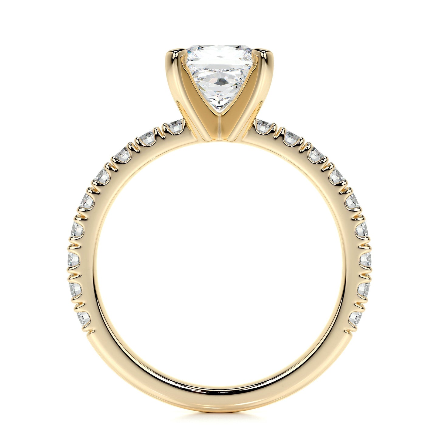 1.0 CT Princess Solitaire CVD D/VS1 Diamond Engagement Ring 11