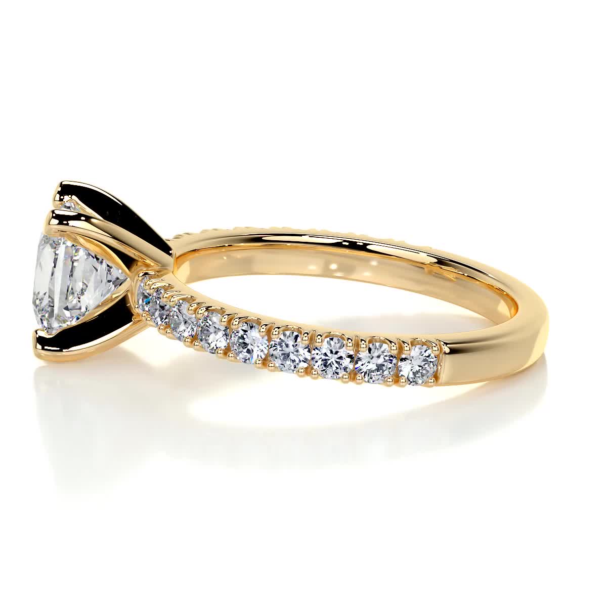 1.0 CT Princess Solitaire CVD D/VS1 Diamond Engagement Ring 10