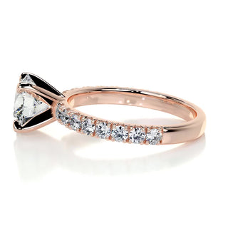 1.50 CT Round Cut Pave Style CVD F/VS1 Diamond Engagement Ring 16