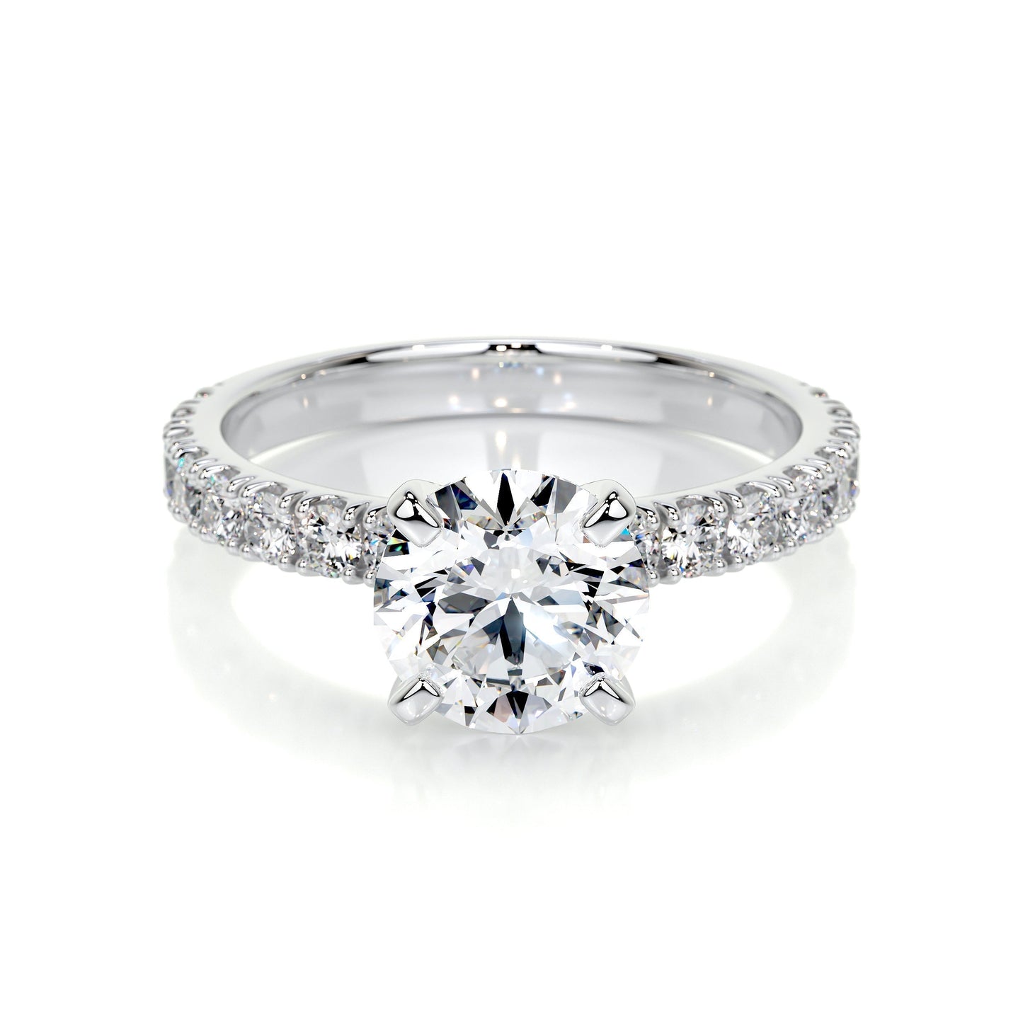 1.50 CT Round Solitaire CVD F/VS1 Diamond Engagement Ring 1