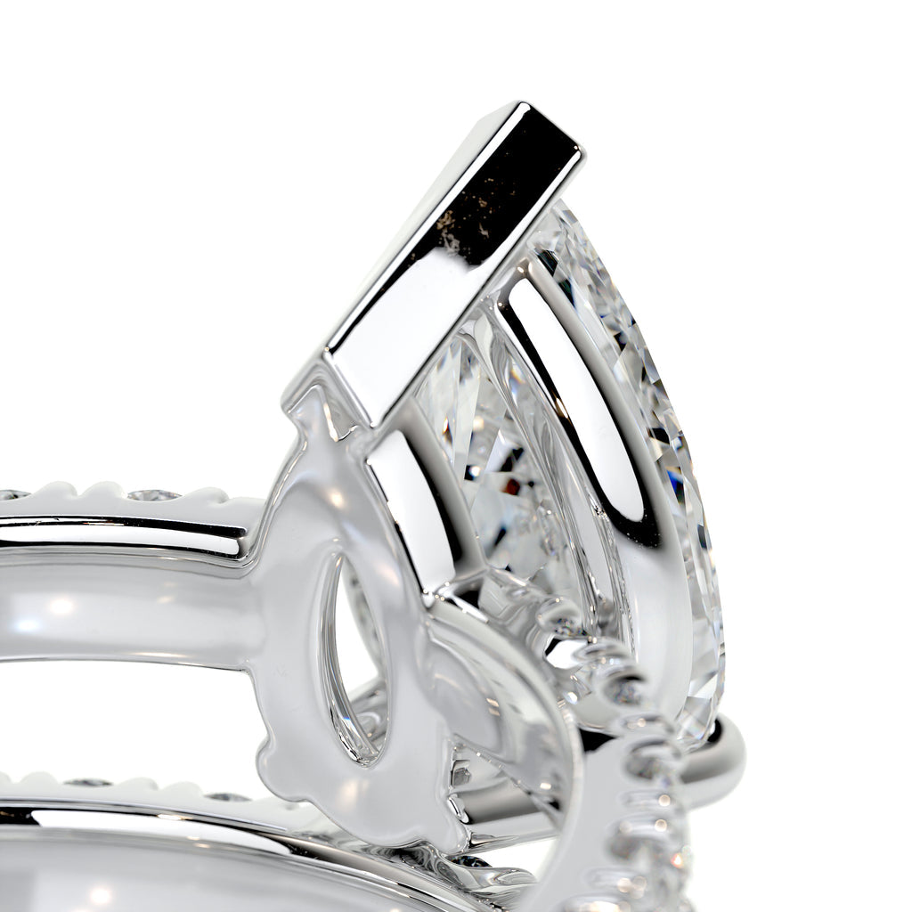 1.50 CT Pear Solitaire CVD F/VS Diamond Bridal Ring Set 4