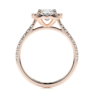 1.0 CT Oval Halo CVD F/VS2 Diamond Engagement Ring 15