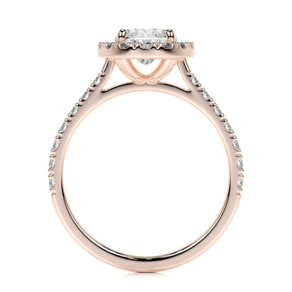 1.0 CT Oval Halo CVD F/VS2 Diamond Engagement Ring 15