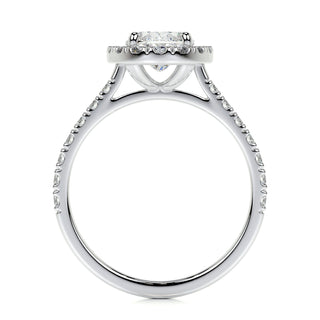 1.0 CT Oval Halo CVD F/VS2 Diamond Engagement Ring 4