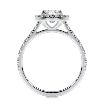 1.0 CT Oval Halo CVD F/VS2 Diamond Engagement Ring 4