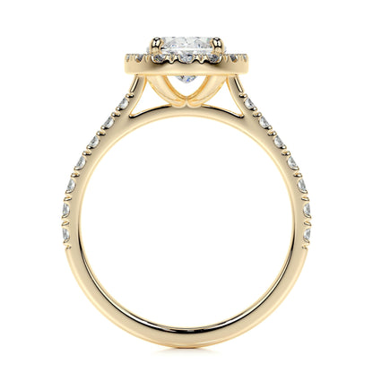 1.0 CT Oval Halo CVD F/VS2 Diamond Engagement Ring 10