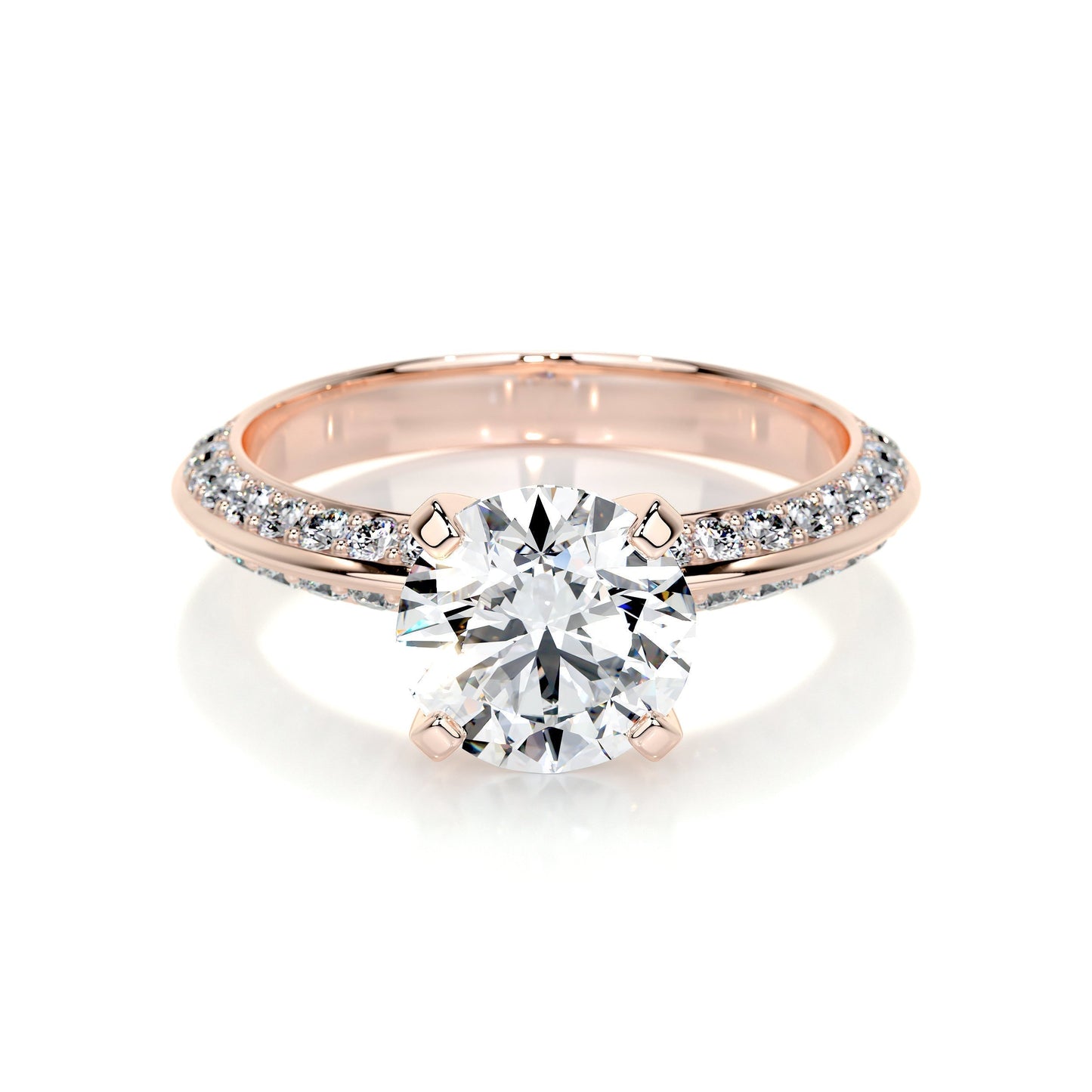 2.0 CT Round Solitaire CVD E/VS2 Diamond Engagement Ring 15