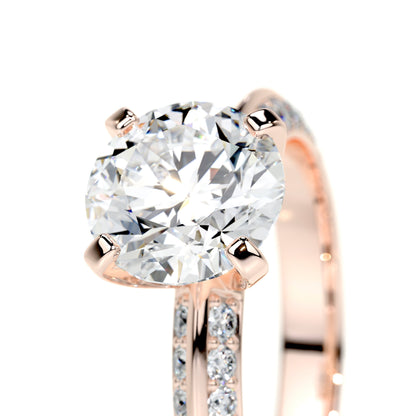 2.0 CT Round Solitaire CVD E/VS2 Diamond Engagement Ring 11