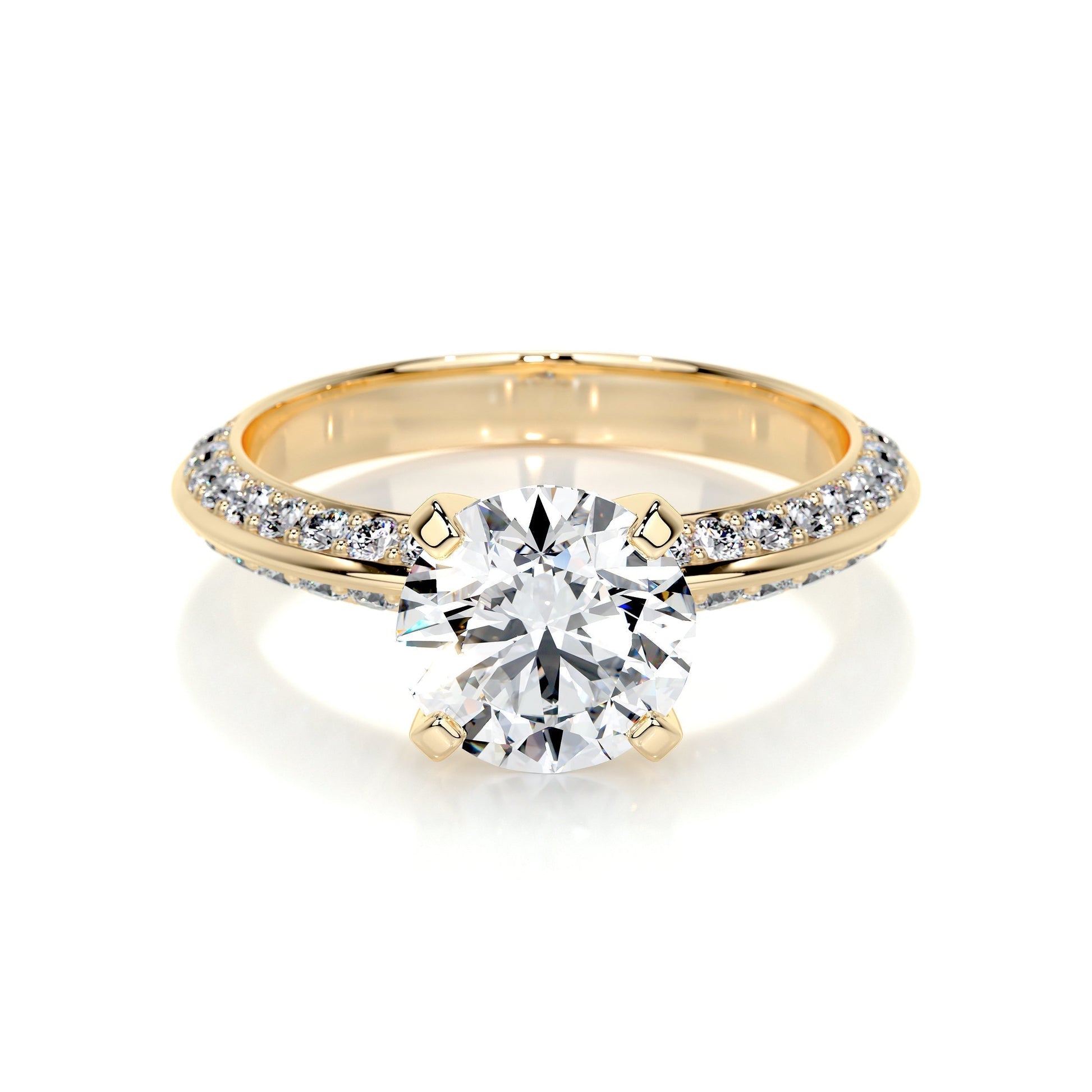 2.0 CT Round Solitaire CVD E/VS2 Diamond Engagement Ring 6