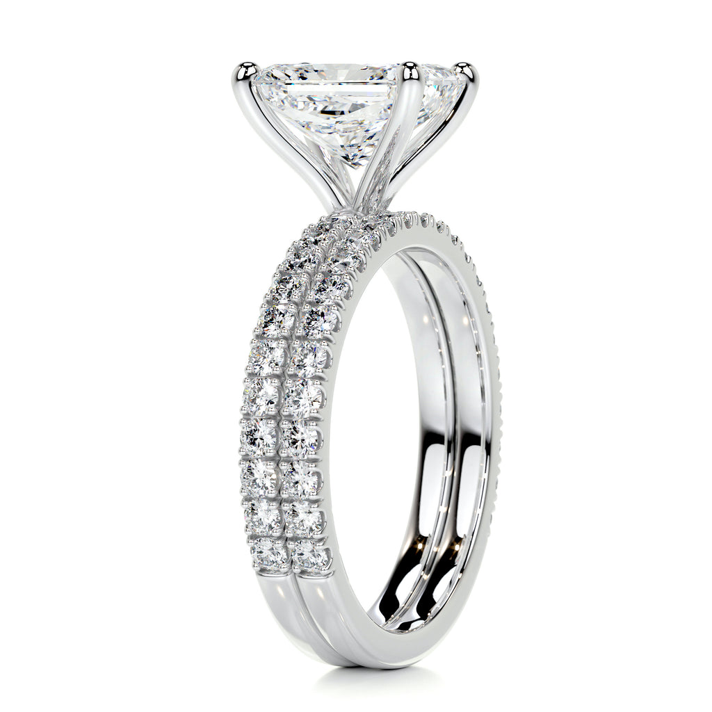 1.50 CT Radiant Solitaire CVD F/VS Diamond Bridal Ring Set 7