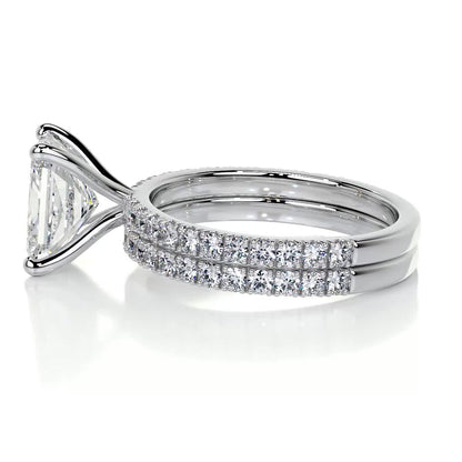 1.50 CT Radiant Solitaire CVD F/VS Diamond Bridal Ring Set 6