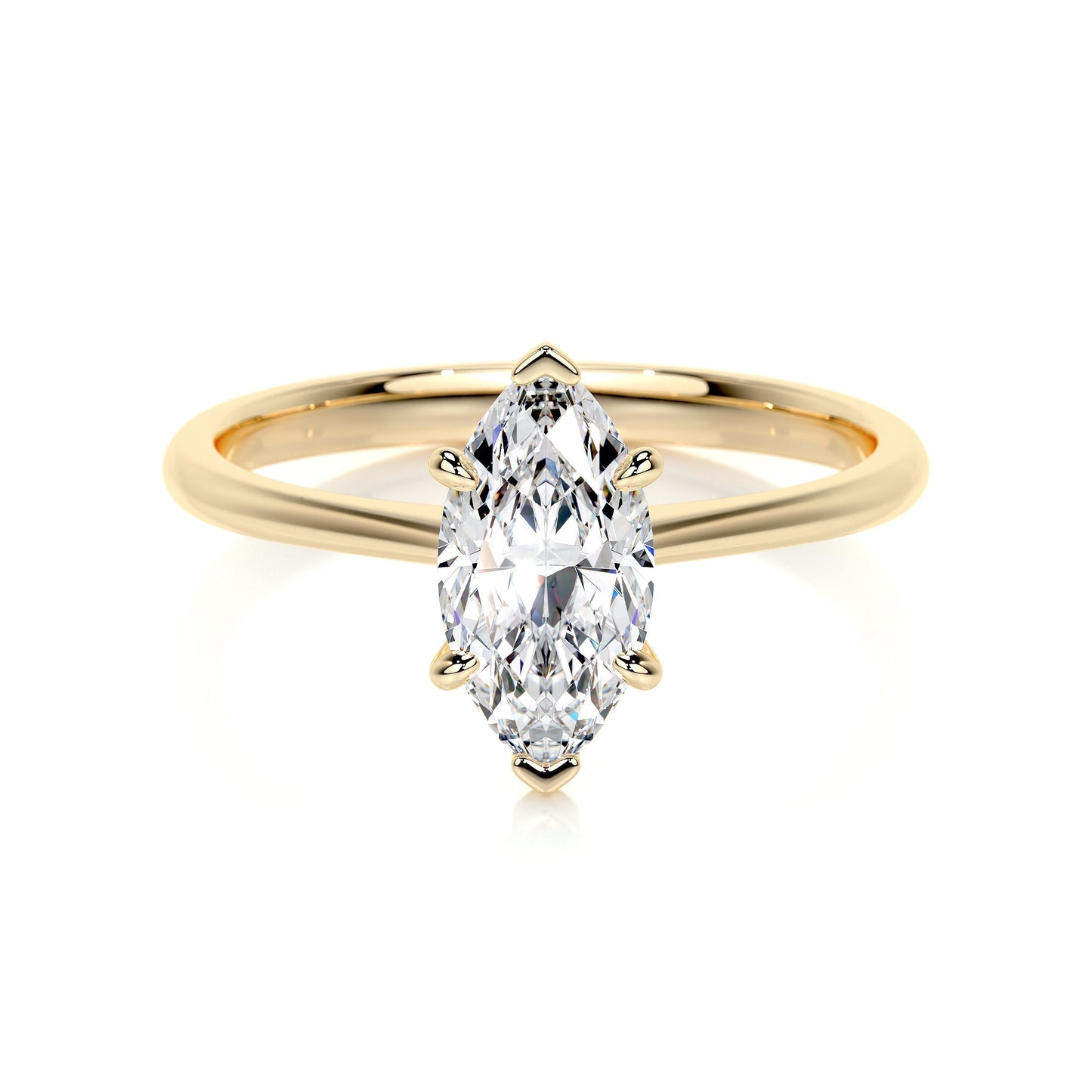 1.0 CT Marquise Solitaire CVD F/VS2 Diamond Engagement Ring 8