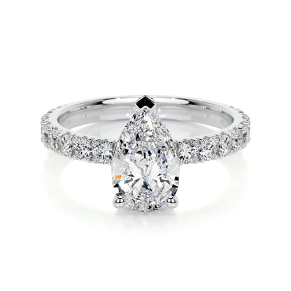 1.50 CT Pear Solitaire CVD E/VS2 Diamond Engagement Ring 1