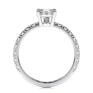 1.50 CT Pear Cut Pave Style CVD G/VS2 Diamond Engagement Ring 27