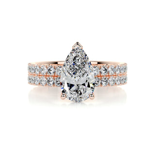 2.0 CT Pear Solitaire CVD F/VS Diamond Bridal Set 13