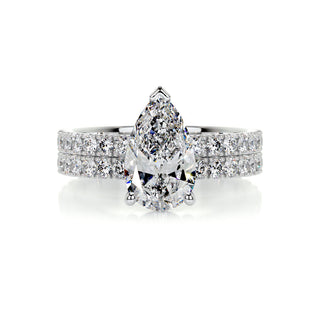 2.0 CT Pear Solitaire CVD F/VS Diamond Bridal Set 1