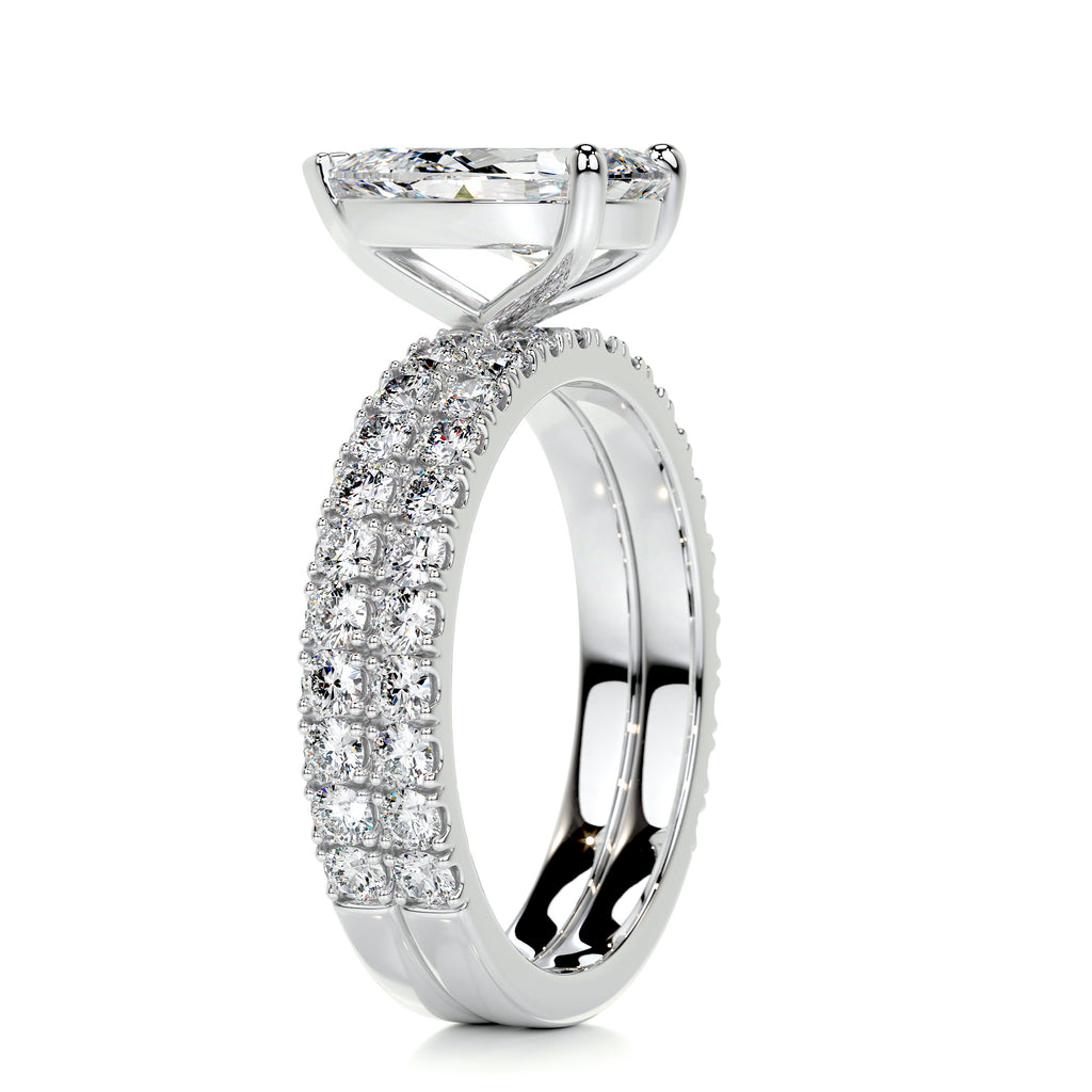 2.0 CT Pear Solitaire CVD F/VS Diamond Bridal Set 6