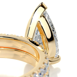 2.0 CT Pear Solitaire CVD F/VS Diamond Bridal Set 10