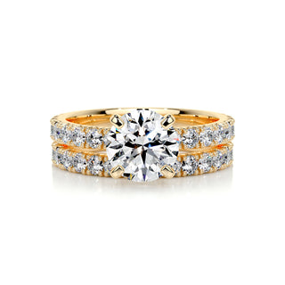 1.50 CT Round Solitaire CVD F/VS Diamond Bridal Ring Set 8