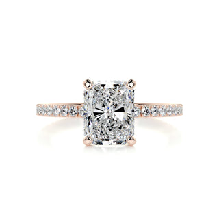 2 CT Radiant Cut Pave Setting CVD F/VS2 Diamond Engagement Ring 9