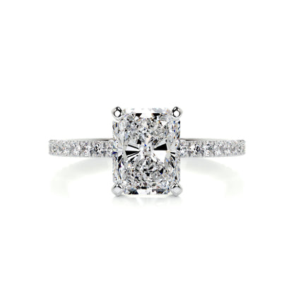 2 CT Radiant Solitaire CVD F/VS2 Diamond Engagement Ring 1