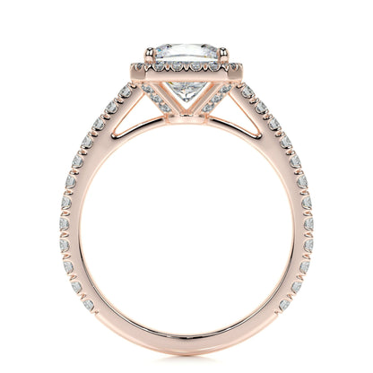 1.20 CT Princess Halo CVD E/VS2 Diamond Engagement Ring 17