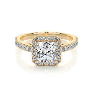 1.20 CT Princess Halo CVD E/VS2 Diamond Engagement Ring 8