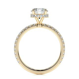 1.0 CT Round Hidden Halo CVD D/VS2 Diamond Engagement Ring 14