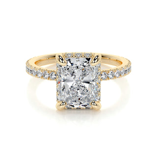 2.0 CT Radiant Hidden Halo CVD E/VS2 Diamond Engagement Ring 7