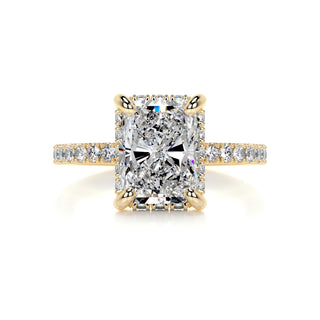 2.0 CT Radiant Hidden Halo CVD E/VS2 Diamond Engagement Ring 6