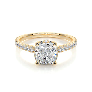 1.50 CT Cushion Hidden Halo CVD E/VS2 Diamond Engagement Ring 6