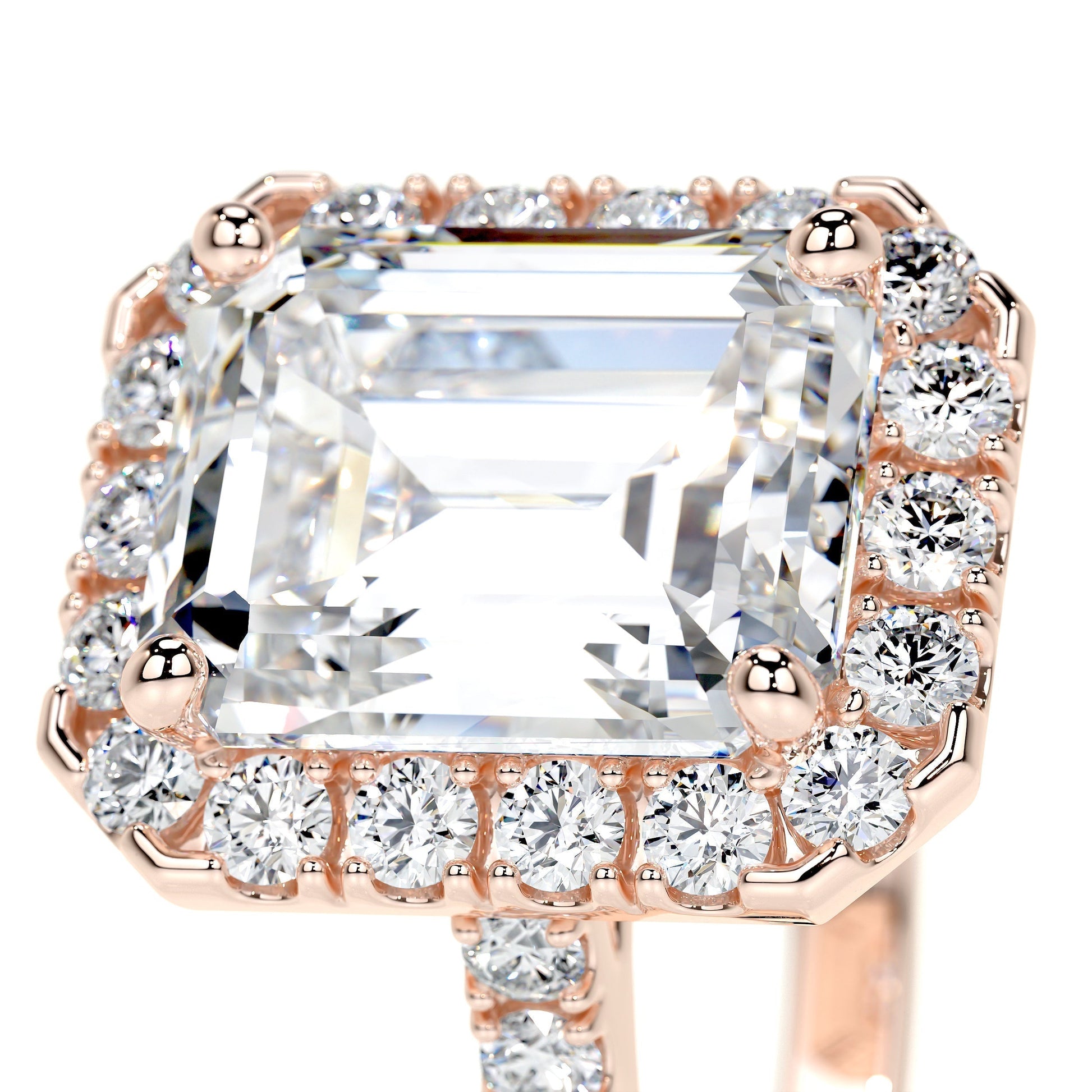 1.50 CT Emerald Halo CVD D/VS1 Diamond Engagement Ring 12