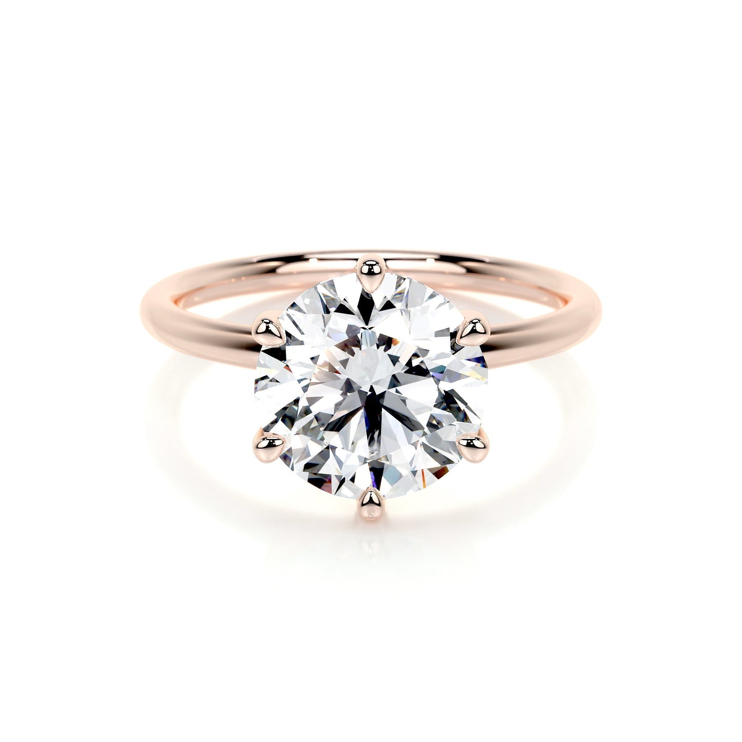 2.0 CT Round Solitaire CVD E/VS2 Diamond Engagement Ring 11