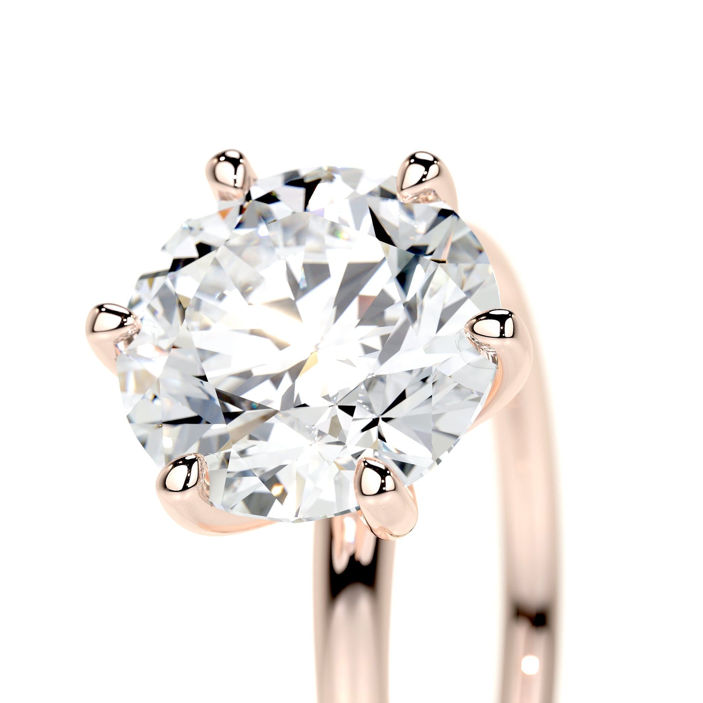 2.0 CT Round Solitaire CVD E/VS2 Diamond Engagement Ring 13