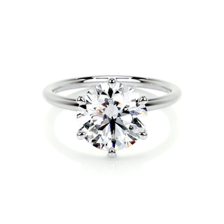2.0 CT Round Solitaire CVD E/VS2 Diamond Engagement Ring 1