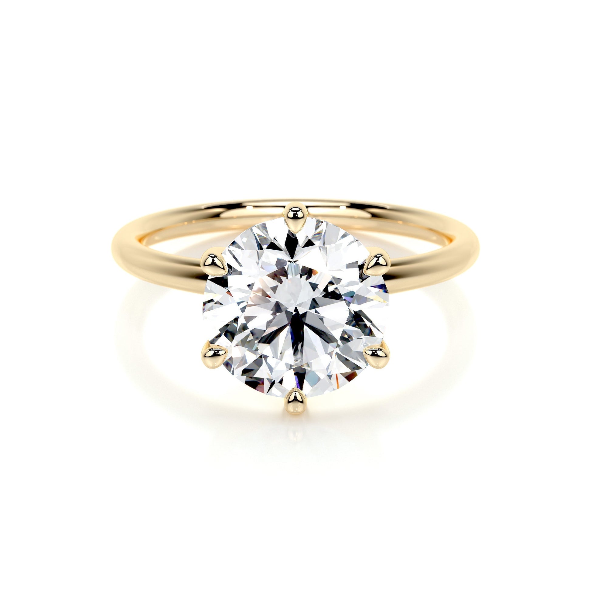 2.0 CT Round Solitaire CVD E/VS2 Diamond Engagement Ring 7