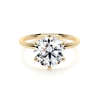 2.0 CT Round Solitaire CVD E/VS2 Diamond Engagement Ring 7