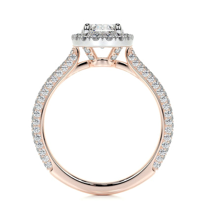 1.50 CT Oval Halo CVD F/VS2 Diamond Engagement Ring 14
